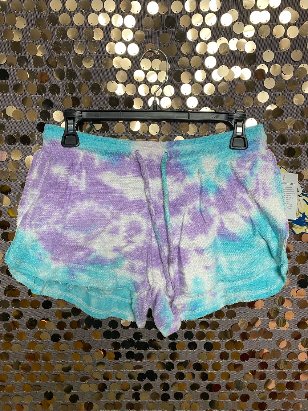 Purple & Blue Tie-Dye Athletic Shorts #1590